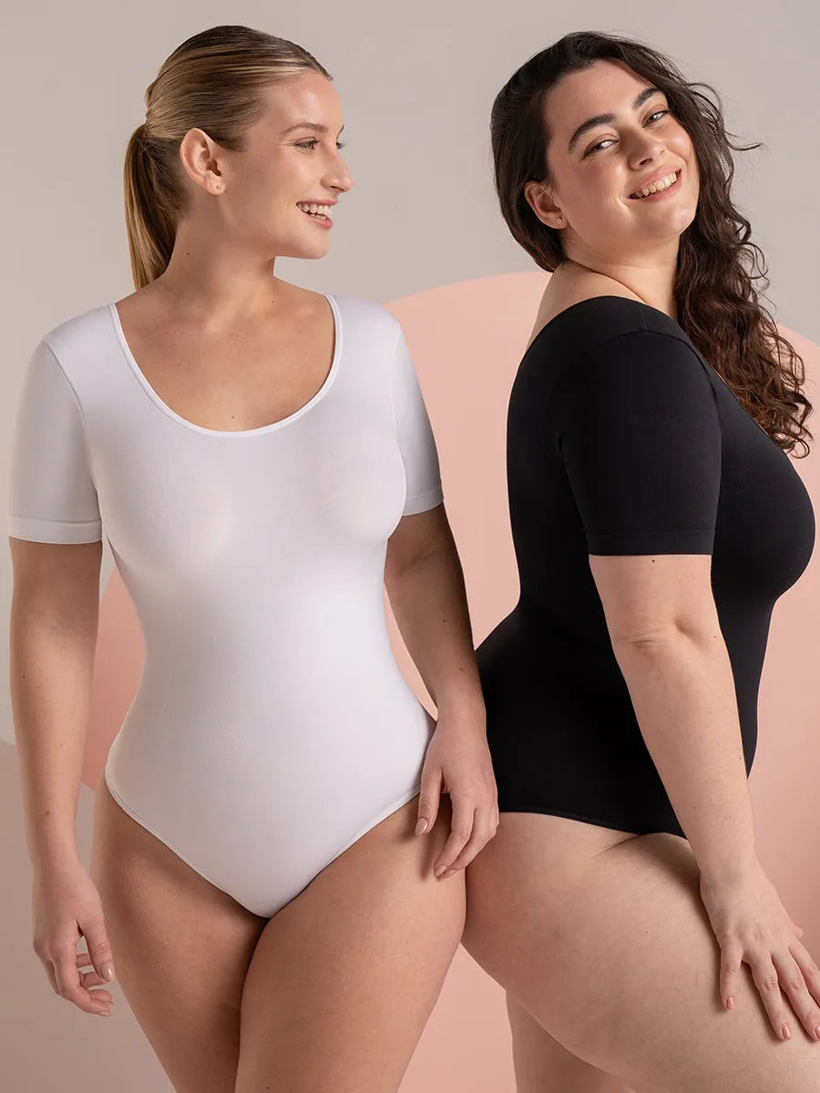 Body Glow Essentials™ de Manga Corta – Efecto Moldeador 360°