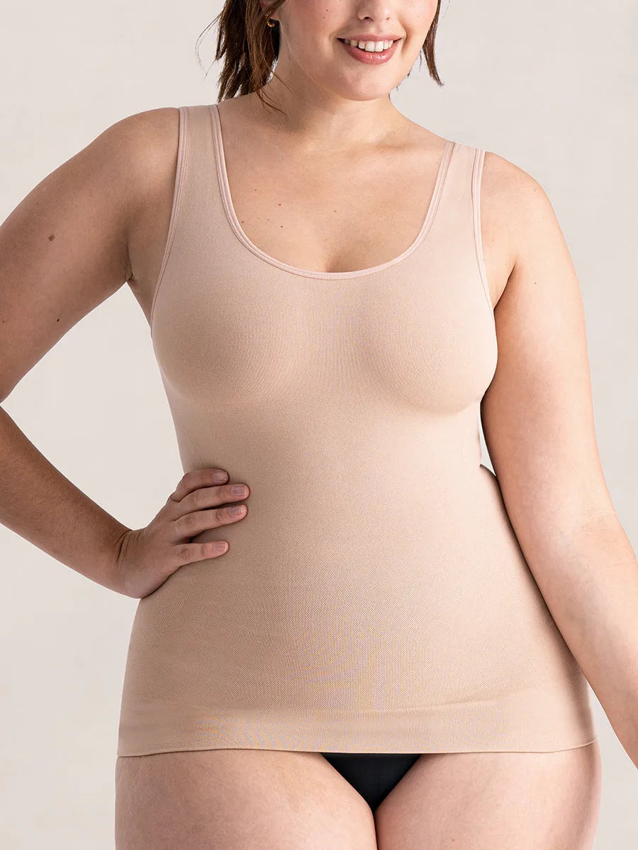 Cami Glow Comfort™ – Tirantes Anchos, Moldeo Suave 24/7