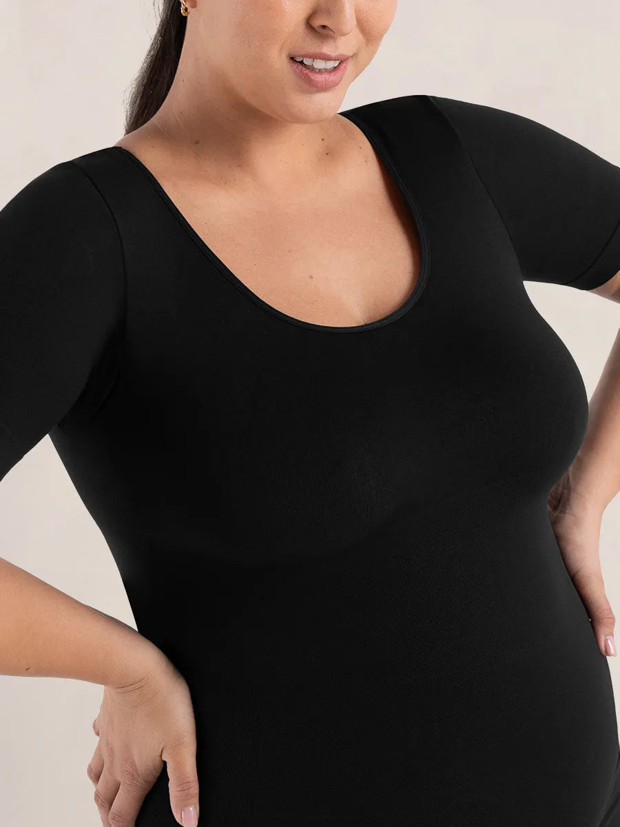 Camiseta Moldeadora Glow Essentials™ de Manga Corta – Suavidad Invisible